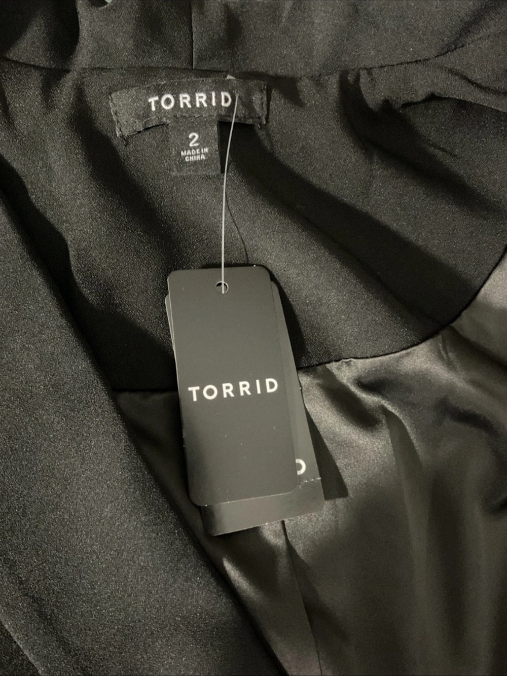 torrid Black Open-Front Draped Blazer Size 2 - Picture 4 of 4